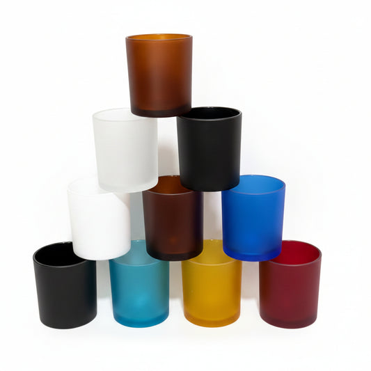 230ml matte color glass candle jars — for soy and paraffin candle making