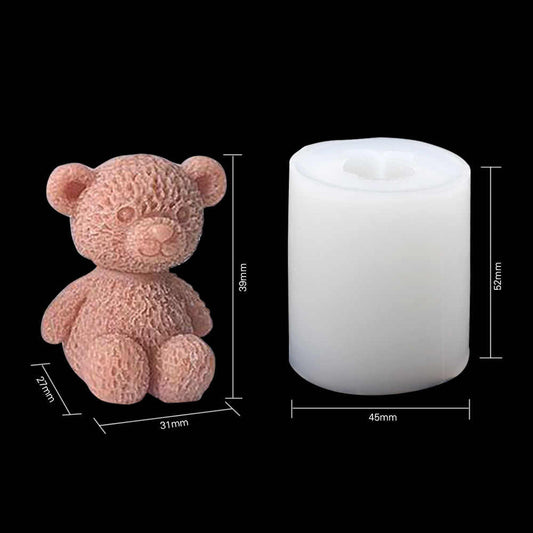 DIY 3D Bear Aromatherapy Candle Mold Cartoon Bear