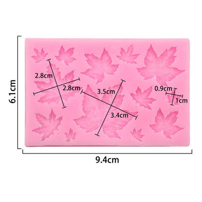 Silicone Leaves Fondant Molds 3D Mini Maple Leaf Rose Shaped DIY Cake Decoration Molds