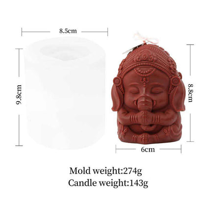 3D Ganesh Soap Candle Molds Ganesha Silicone Mold for Candle Decorating Resin Large Diy Egyptian Elephant Candle Silicone Molds