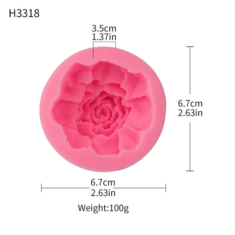 Kaijie Carnation Silicone Mold DIY Sugar Chocolate Cake Candle Decoration Drip Glue Mold