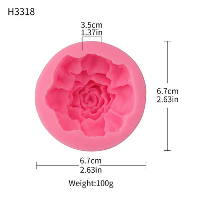 Kaijie Carnation Silicone Mold DIY Sugar Chocolate Cake Candle Decoration Drip Glue Mold