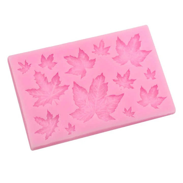 Silicone Leaves Fondant Molds 3D Mini Maple Leaf Rose Shaped DIY Cake Decoration Molds