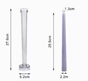 Bloom Creations reusable taper candle making mold — clear plastic pillar candle mould kit