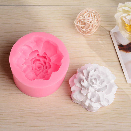 Kaijie Carnation Silicone Mold DIY Sugar Chocolate Cake Candle Decoration Drip Glue Mold