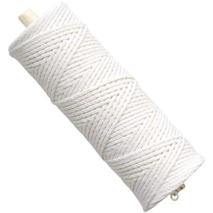 Pure White Cotton Candle Wick Roll - Heavy-Duty Braided Thread Spool for Candle Making
