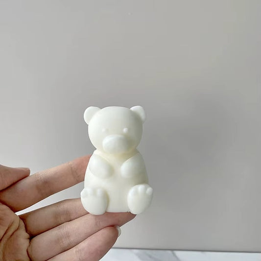 3D Cute Bear Aromatherapy Candle Silicone Molds Room Decoration DIY Handmade Animal Shape Soap Gypsum Epoxy Resin Candle Mold