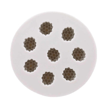 3D Raspberry Mould for Chocolate Candy & Soap Making―Silicone Mould for DIY Activity, Homemade Resin Clay Art Kitchen Baking Cake Decoration Reusable & Food Grade (White 08-Cavities) 1-Pc