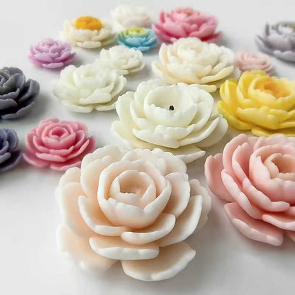 Camellia aromatherapy candle silicone mold flower mold plaster resin ornament crystal drip diy