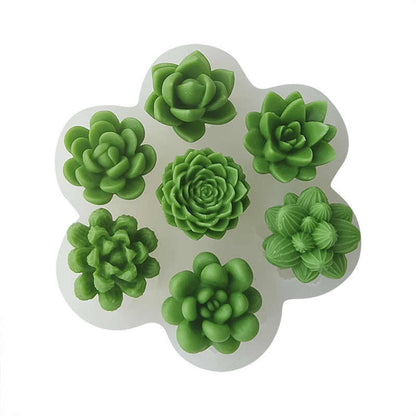 Succulent moulds crystal dripping plaster decorations abrasive diy succulent aromatherapy candles silicone moulds