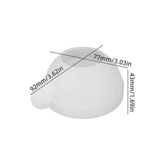 Tea Cup & Saucer Candle Silicone Mould – Heart Detail with Metal Clamp