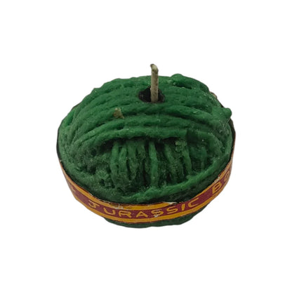 Sutli Bomb Firecracker Silicone Candle Mould – finished mint green candle, angled top view showing rope texture and wick