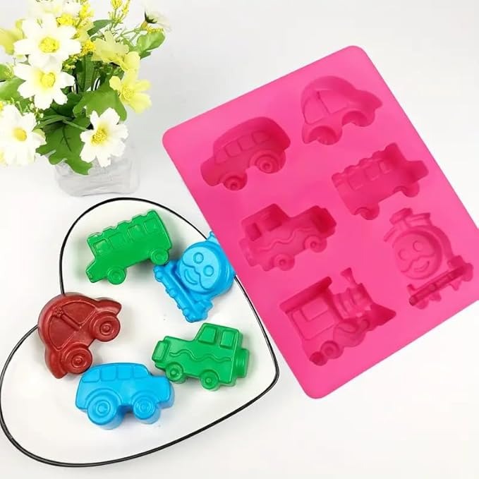 Bloom Creations Silicone Space Theme Mold for Chocolate, Fondant, Candy, Soap, Resin, Baking, Ice Cubes – Astronaut, Rocket, Planet Shapes for DIY Crafts & Kitchen Use, Pink, Food Grade, Reusable.