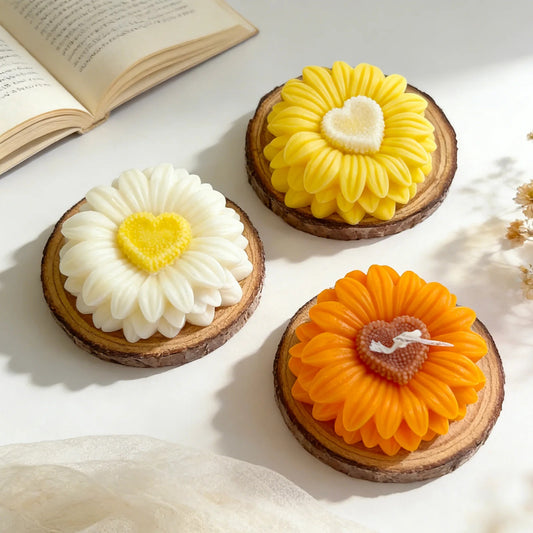 Sunflower Heart Silicone Mold for Soap, Candle & Resin Art (8cm)