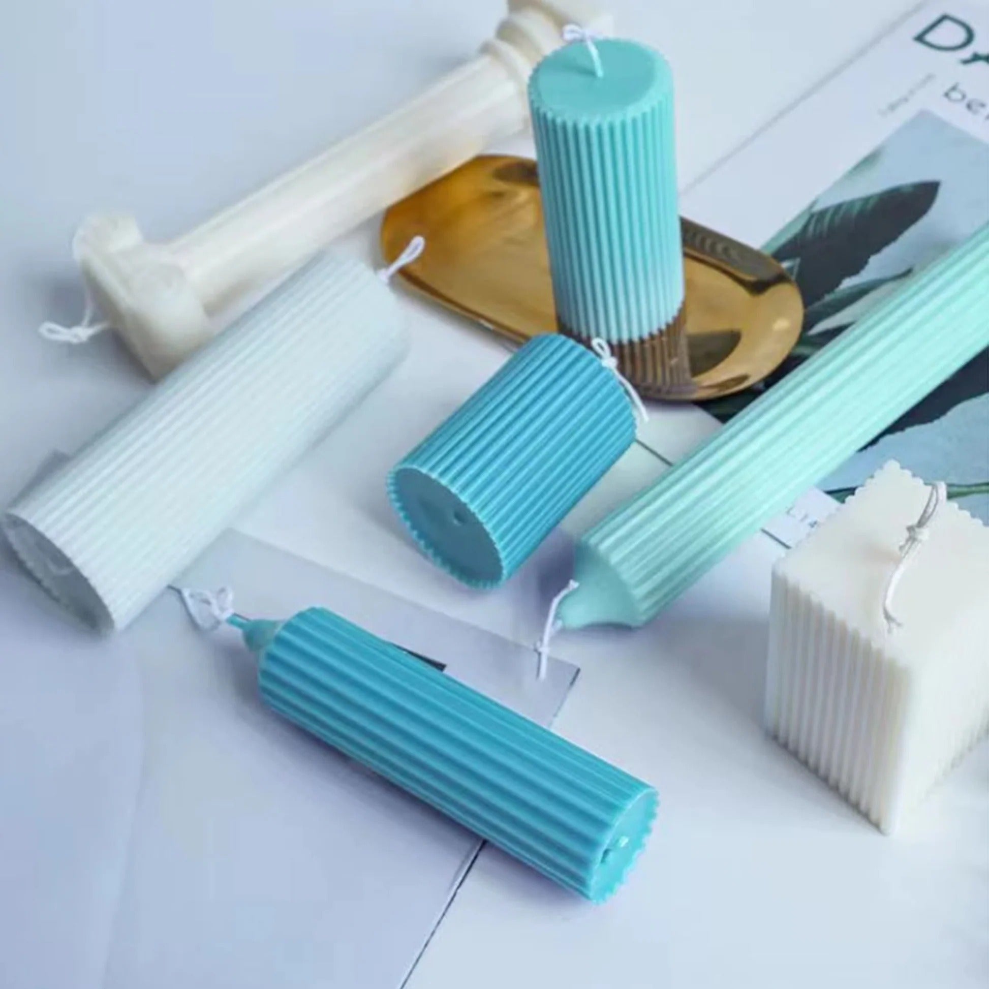 Acrylic Ribbed Cylinder Pillar Mould — use case | Bloom Creations India