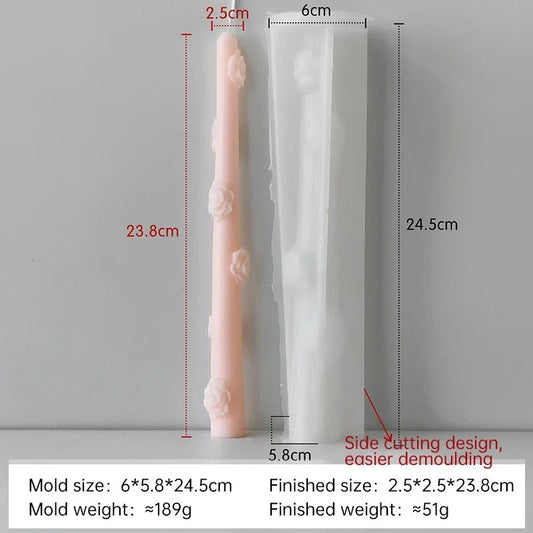 Flower Candle Stick Silicone Mould 5117 | Bloom Creations India