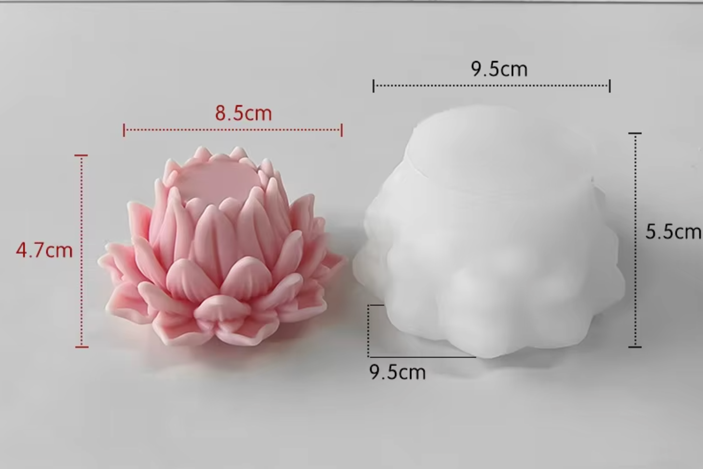 Lotus Tyep B 3D Flower Shape Soap Mold Cake Decoration DIY Handmade Soap Resin Crafts Silicone Candle Mold