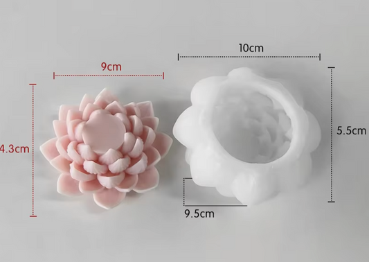 Lotus Tyep A Early Riser Flower Candle Silicone Mold Rose Flower Cylindrical Aromatherapy Candle DIY Lotus Candle Stones Ornaments