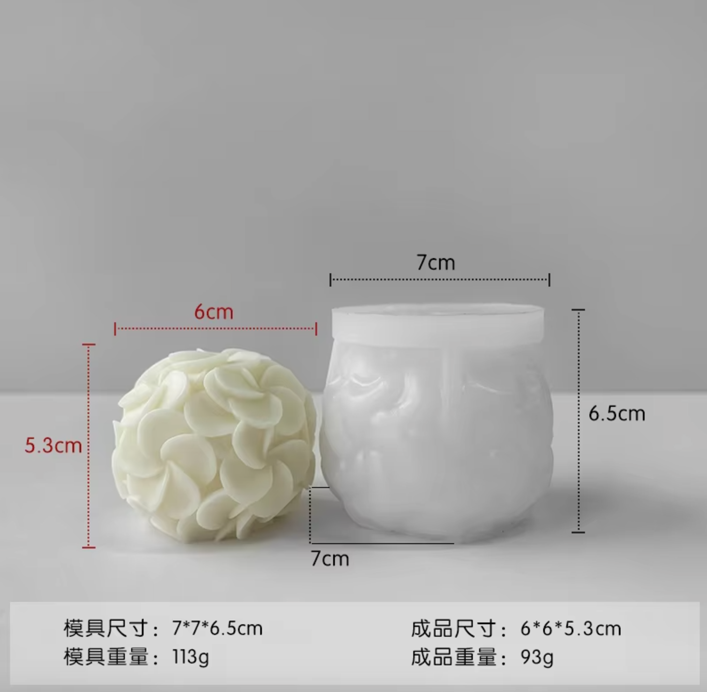 Small Flower Ball Aroma Candle Mould DIY Egg Flower Hydrangea Handmade Soap Plaster Arrangement Silicone Molds