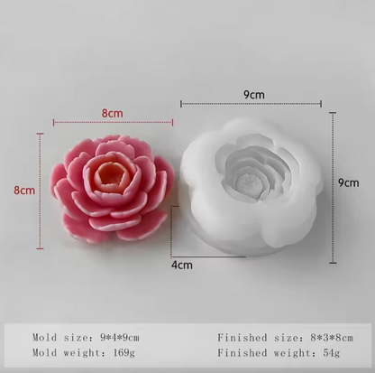 Camellia aromatherapy candle silicone mold flower mold plaster resin ornament crystal drip diy