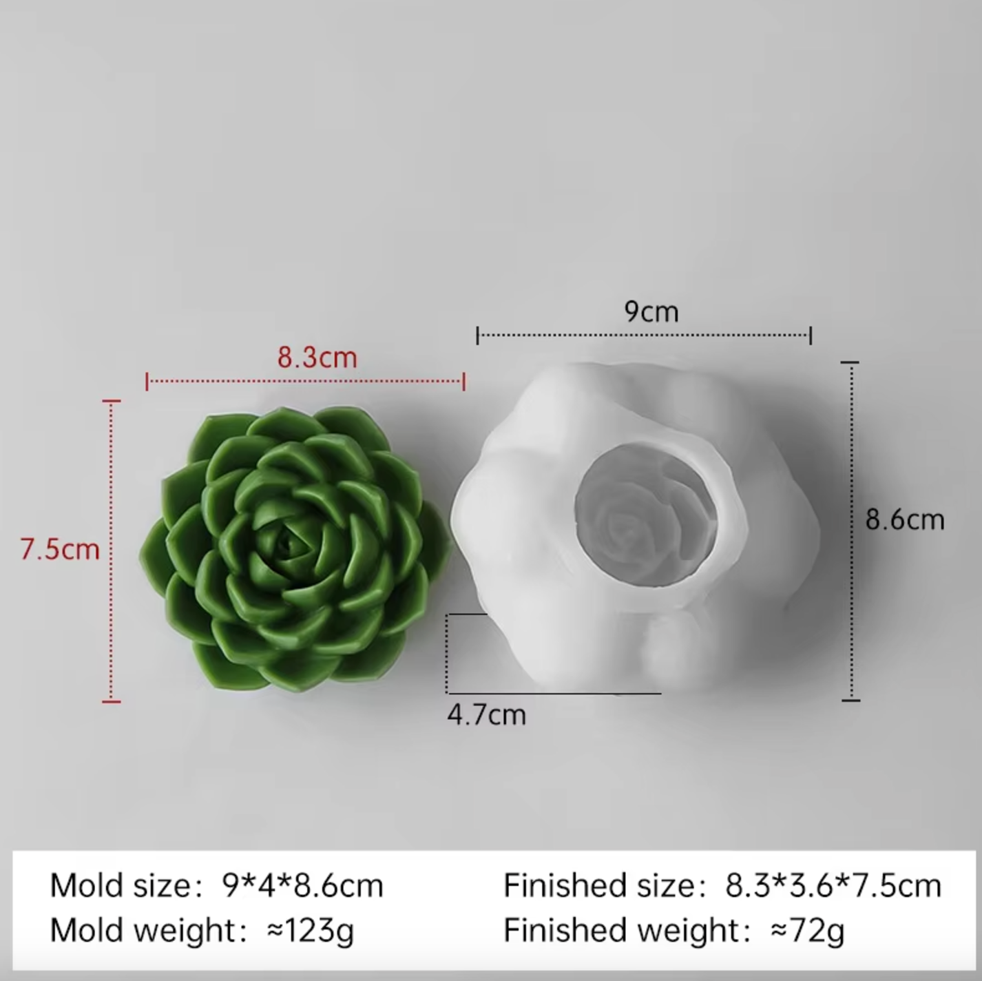 succulent silicone mold 3D Succulent Silicone Mould Set