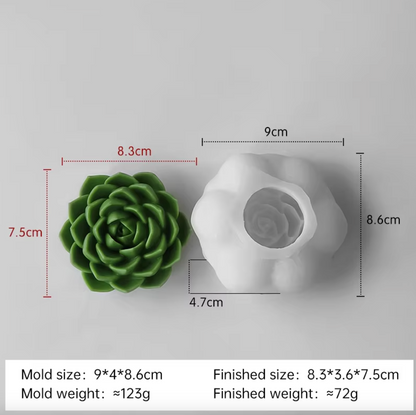 Diy Handmade Succulent Plaster Decoration Silicone Molds 3d Succulent Series Aromatherapy Flower Plant Candle Molds For Gift