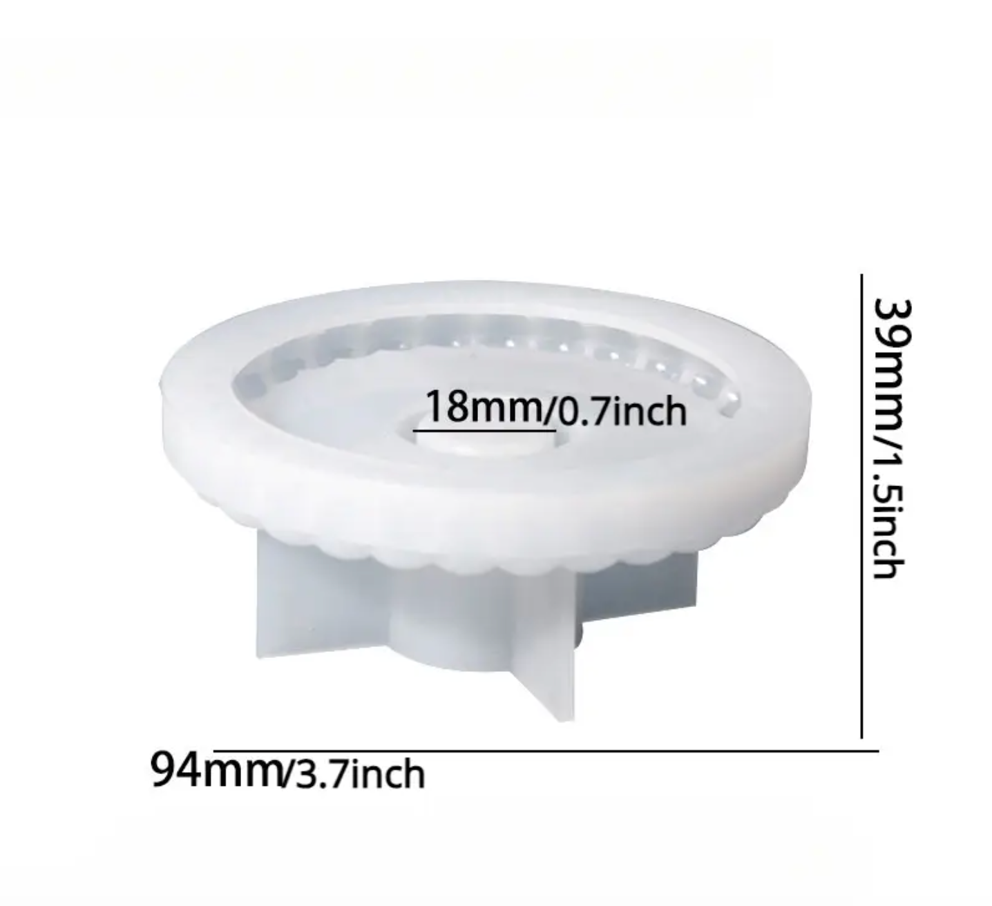 Floral Epoxy Resin Candle Holder Mold - Oval Silicone Stand for DIY Wedding & Party Decor, Craft Supplies