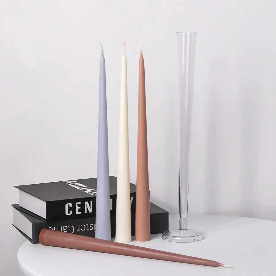 Reusable Taper Candle Making Mould – Clear Plastic Pillar Mold for DIY Candle Crafting