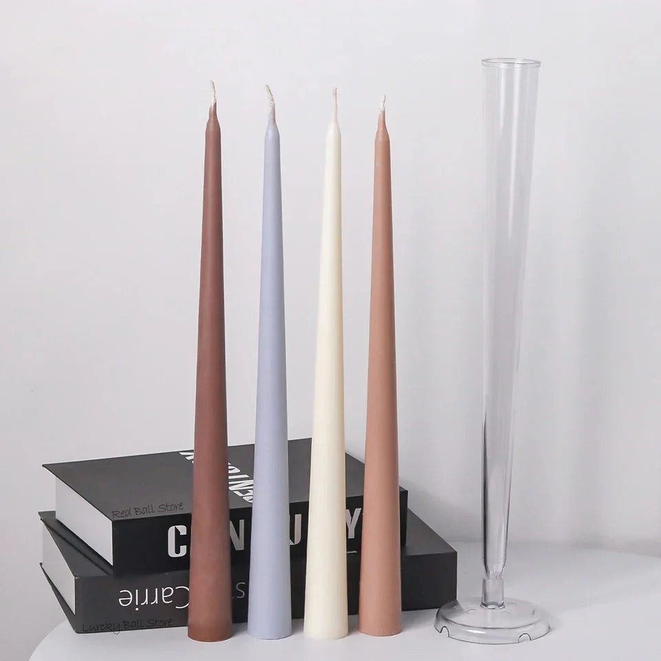 Reusable Taper Candle Making Mould – Clear Plastic Pillar Mold for DIY Candle Crafting
