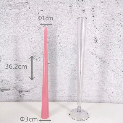 Reusable Taper Candle Making Mould – Clear Plastic Pillar Mold for DIY Candle Crafting