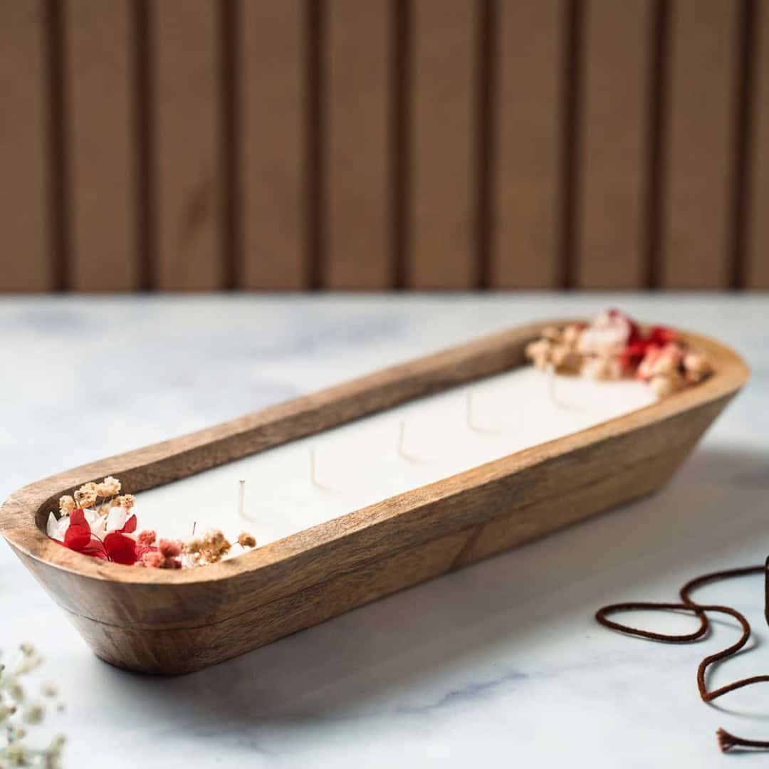 Wooden Boad Shape Container