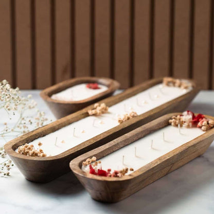 Wooden Boad Shape Container