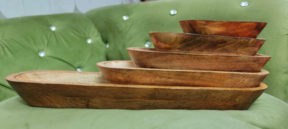 Wooden Boad Shape Container
