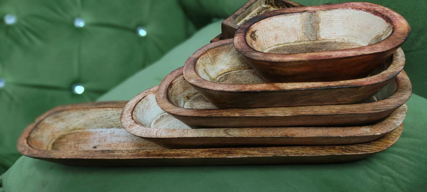 Wooden Boad Shape Container