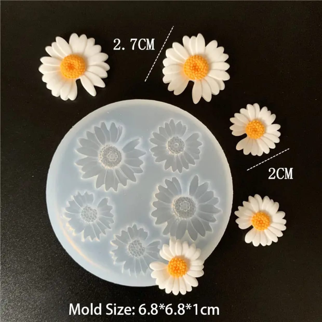 daisy flower-shaped silicone mold