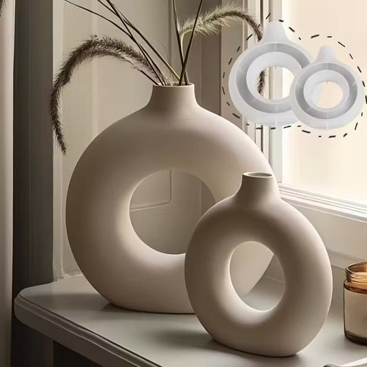 Donut Vase Silicone Mould — Candle & Resin Vessel Mould | Bloom Creations India