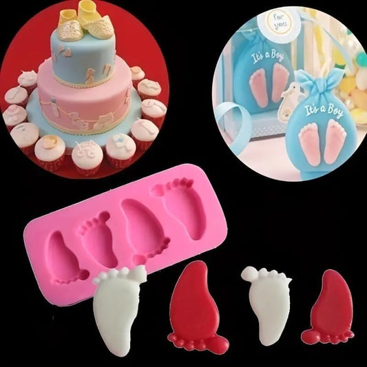 Baby Feet Silicone Mold — Candle Soap & Resin Keepsake | Bloom Creations India