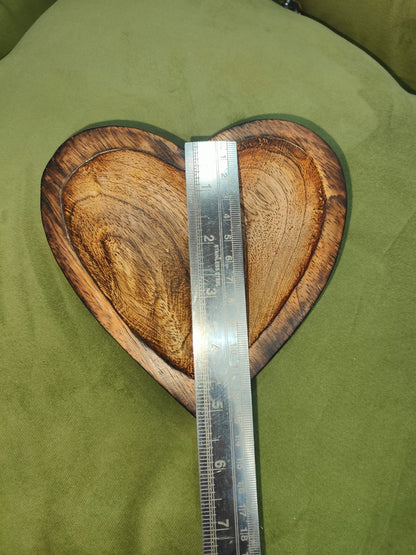 Wooden Bowl for Candles - Heart Shape