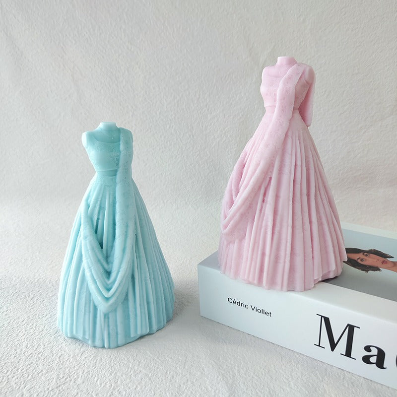 Wedding Dress Candle Silicone Mould — 3D Ball Gown Candle Mold | Bloom Creations India