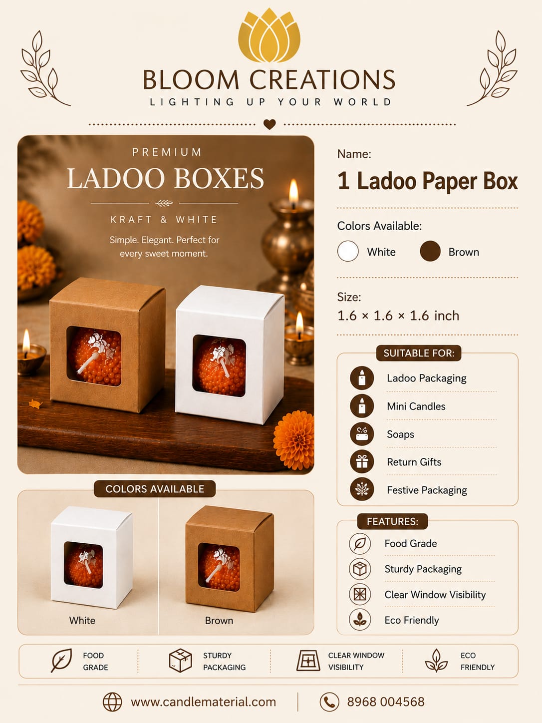 1 Ladoo Paper Box