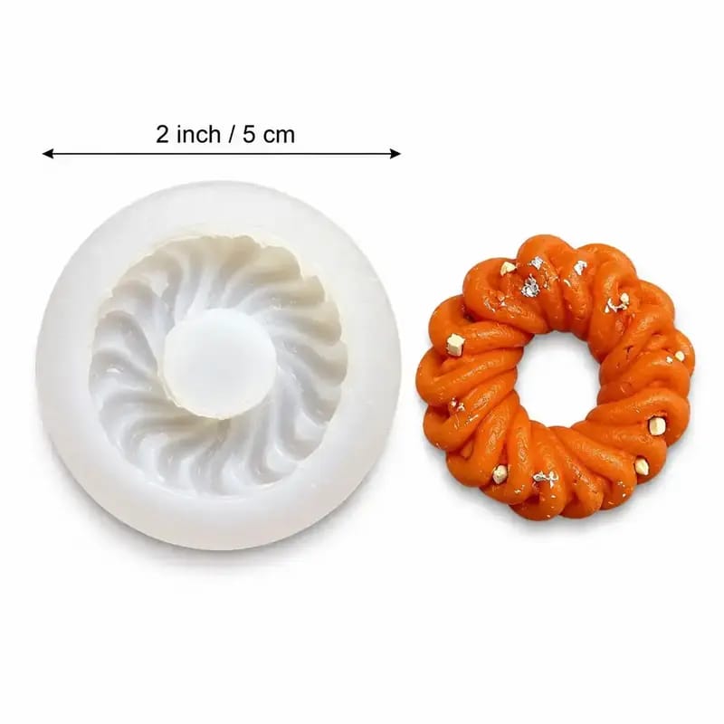 Imarti silicone mould size 2 inch 5 cm with candle sample