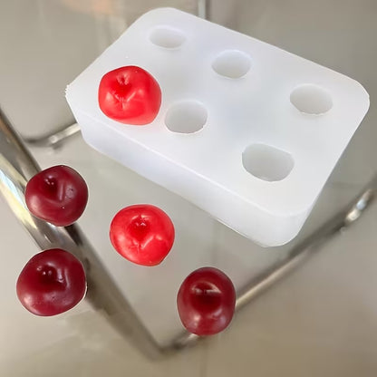 6-Cavity Cherry Silicone Mold - Mini Fruit Shape Mold for Soap, Candle Embeds & Resin