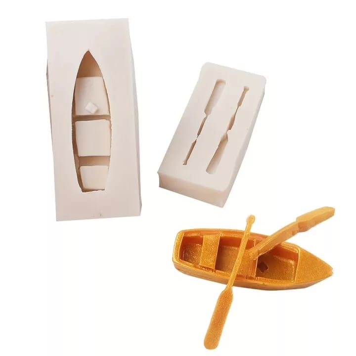 3D Boat & Oars Silicone Mould Set | Candle, Soap, Resin & Chocolate Mould