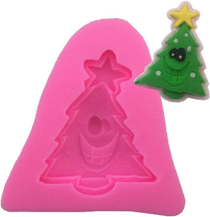 Christmas tree fondant silicone mold — alternate angle view