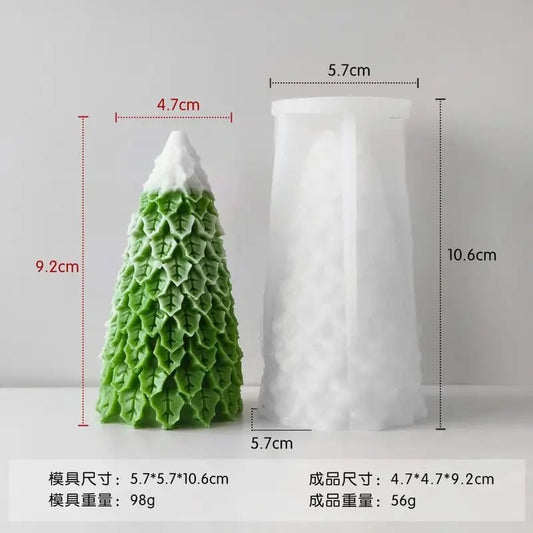 Christmas weeping pine tree silicone candle mold for festive holiday candles