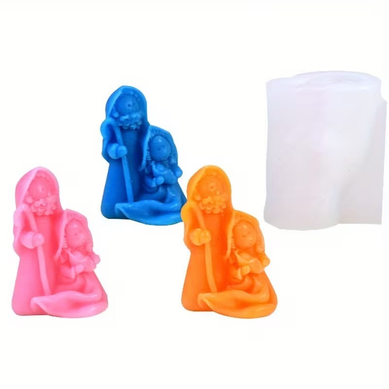 Christmas Nativity Silicone Mould | Religious Candle & Resin Mould
