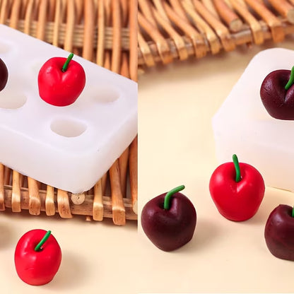 6-Cavity Cherry Silicone Mold - Mini Fruit Shape Mold for Soap, Candle Embeds & Resin