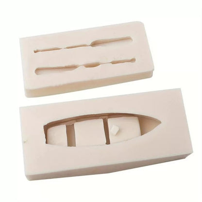 3D Boat & Oars Silicone Mould Set | Candle, Soap, Resin & Chocolate Mould