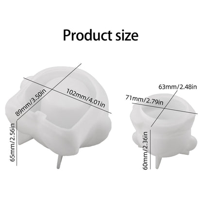 Bear-Shaped Candle Holder Silicone Mould – DIY Candle Making Mold