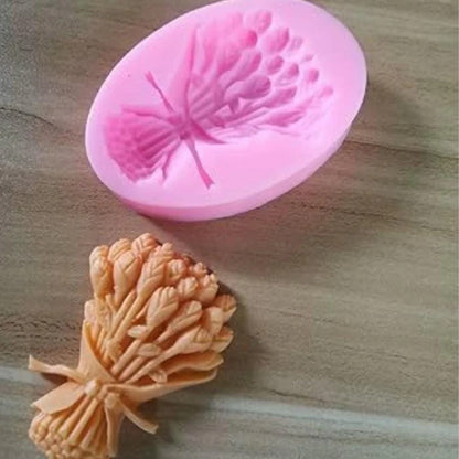 Tulip Rose Bouquet Silicone Fondant Mould | Cake Decoration & Candle Mould